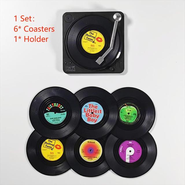 Vinyl Record Player Coasters